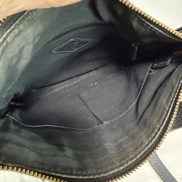 Fossil Hand Bag Lot 2 Bags And 3 Wallets Black Brown Leather Woven READ As Is - Picture 8 of 14